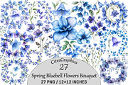 Spring Bluebell Flowers Bouquet, an Illustration by CitraGraphics (Thumbnail 1 of 5)