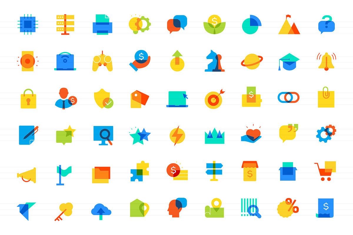 Colorful multiply icons collection, an Outline Icon by Boyko Pictures (Photo 8 of 10)