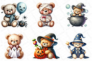 Halloween Teddy Bear Clipart, an Illustration by DreamPrint404 (Thumbnail 5 of 6)