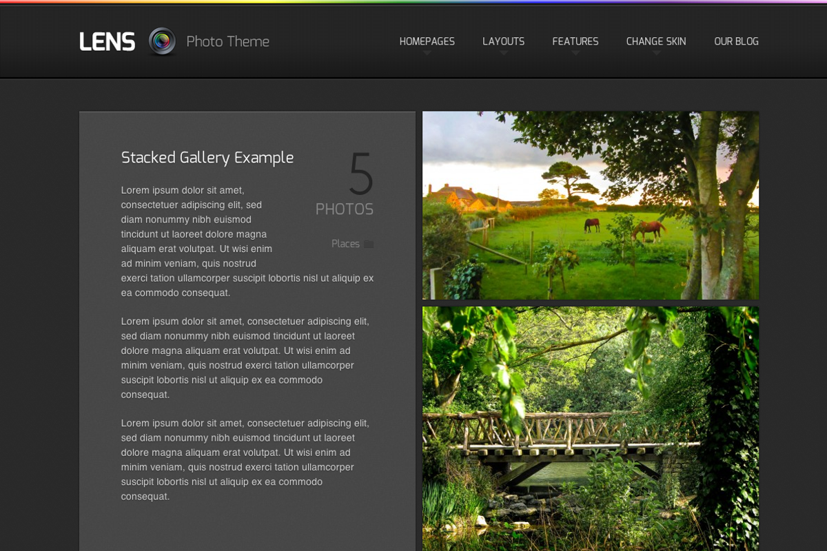 Lens, a WordPress Photography Theme, a WordPress Template by DesignerThemes.com (Photo 4 of 5)