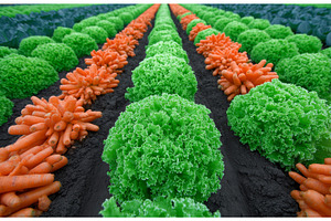 Organic green oak, Chinese kale, and, a Nature Photo by ZinetroN