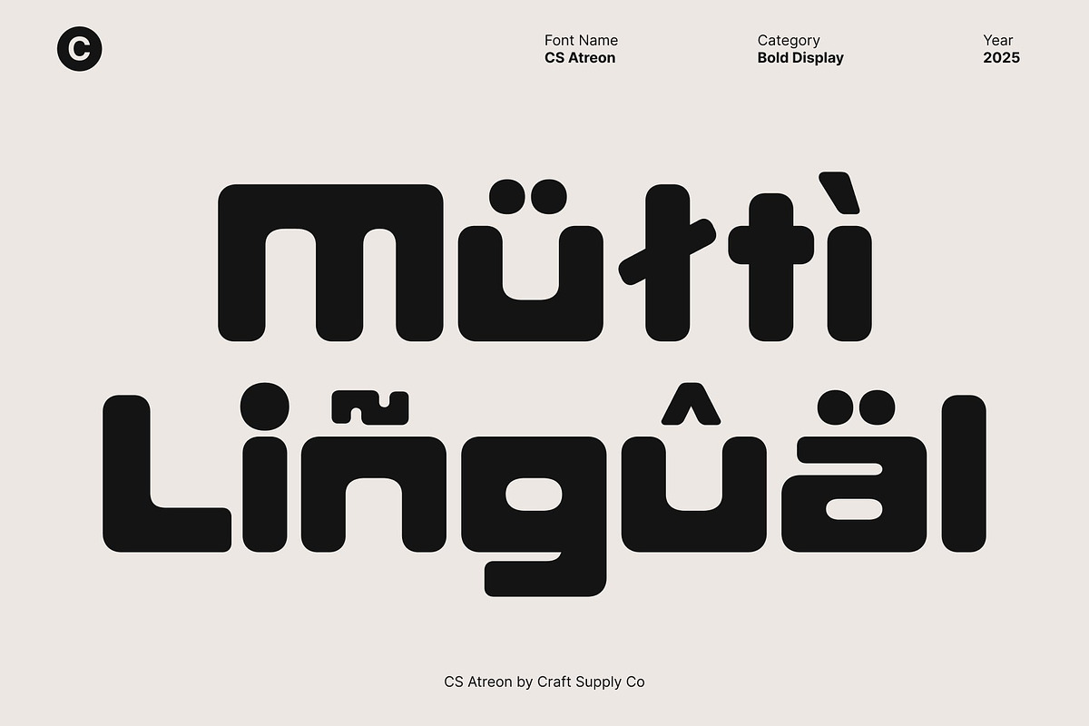 CS Atreon – Bold Display Font, a Sans Serif Font by Craft Supply Co. (Photo 6 of 8)