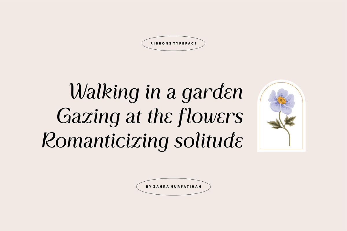 RIBBONS - Display Font, a Sans Serif Font by Artflorara (Photo 3 of 12)