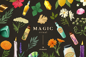 Magic Ritual Clipart Collection