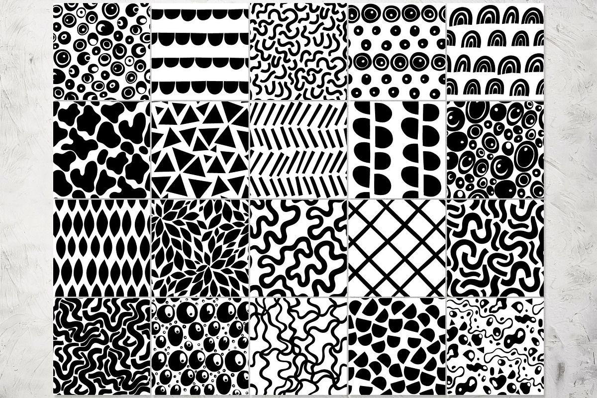 Black and white abstract patterns, a Pattern Graphic by pineart (Photo 2 of 5)