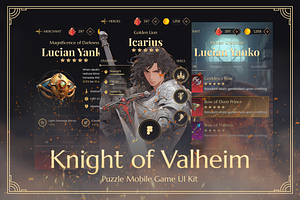 Knight of Valheim GUI Kit, an UI Kit Template by Timber Store