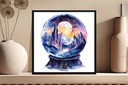 Round Moonlit Nights Stained Glass, an Illustration by DreamCafeArt (Thumbnail 8 of 9)