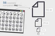 File Line Icons Set, an Outline Icon by Voysla's Shop (Thumbnail 3 of 4)
