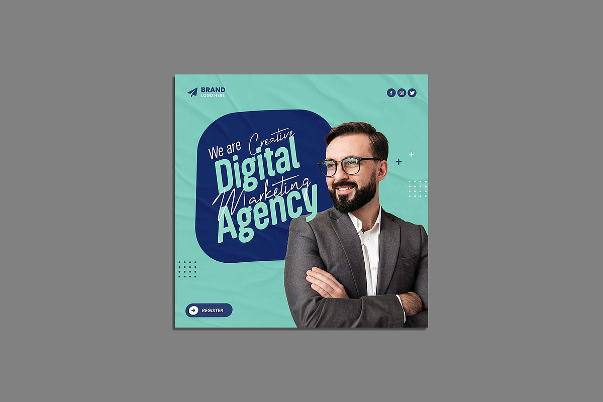 Marketing Agency Instagram Post, a Social Media Template by Saman Osama (Photo 2 of 2)
