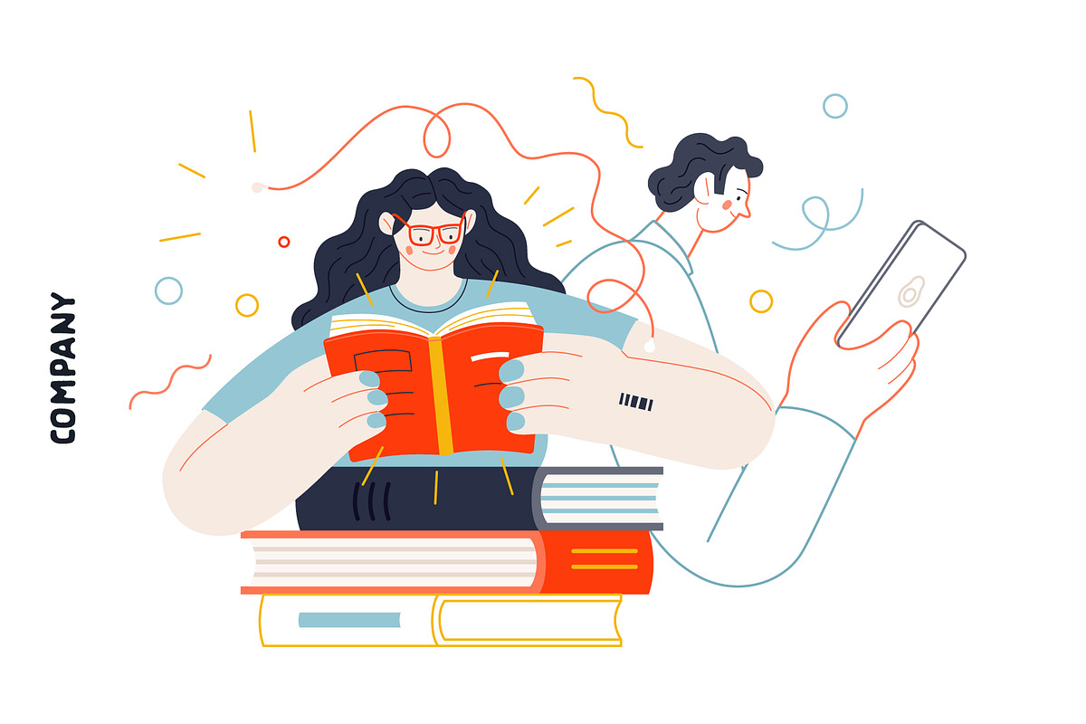 Company, flat web illustrations, a Templates & Theme by Grivina's shop (Photo 5 of 27)