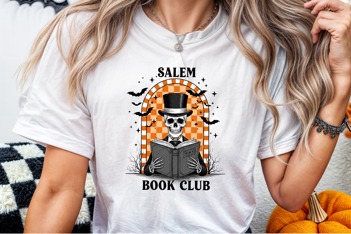 Salem Book Club Retro Halloween PNG, an Illustration by Sublimation Artist (Photo 8 of 9)