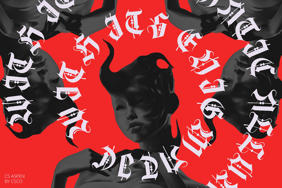 CS Aspen – Blackletter Font, a Blackletter Font by Craft Supply Co. (Photo 5 of 8)