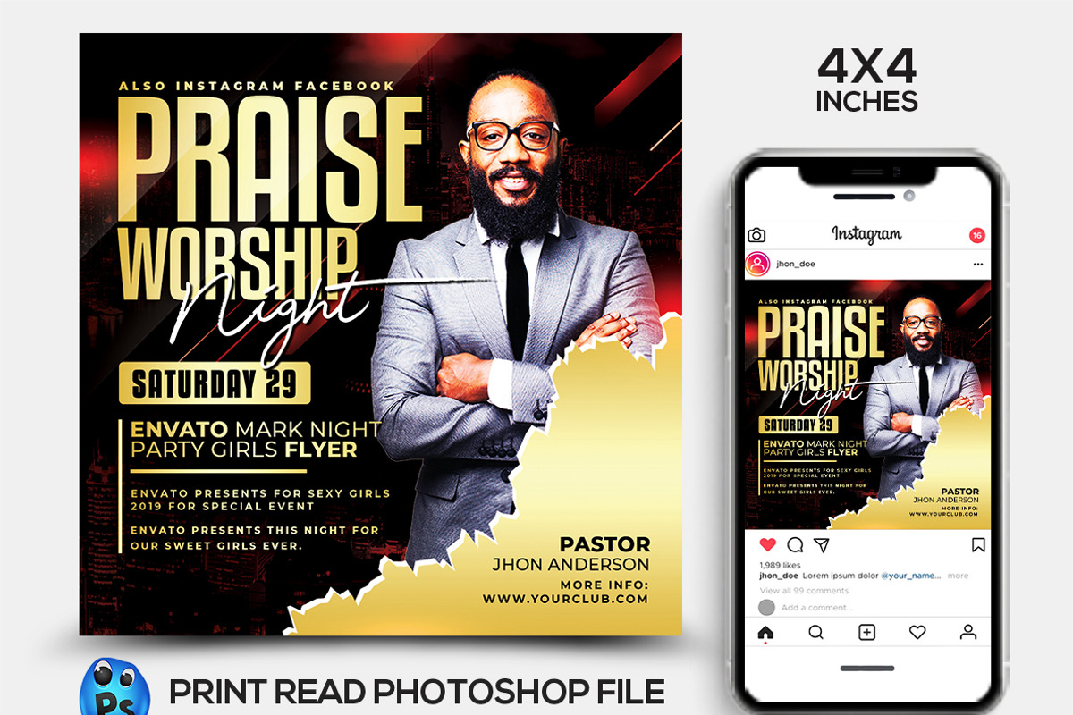 Church Flyer Bundle, a Flyer Template by AfzaalGraphics (Photo 2 of 5)