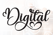Digital | Script Font, a Handwritten Font by Scratchones (Thumbnail 1 of 9)
