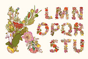 Floral alphabet+digits+punctuation, an Object Graphic by Crazy nook (Thumbnail 2 of 5)