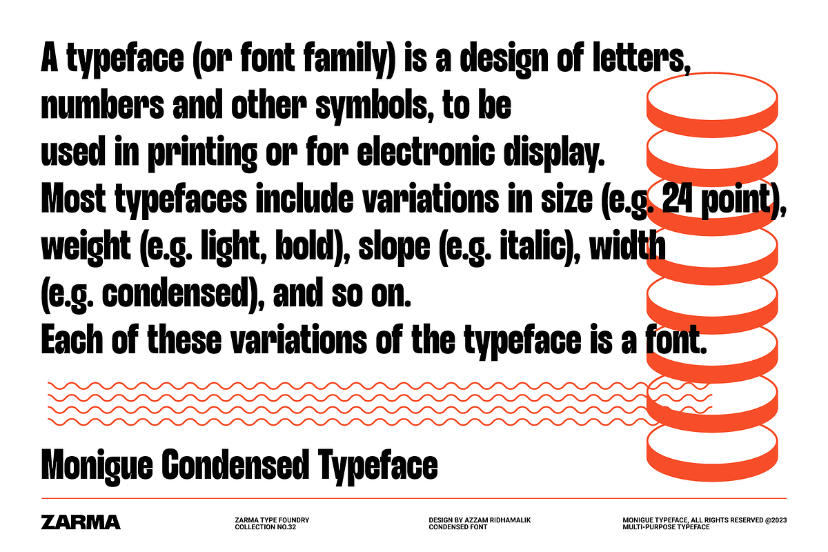 Monigue - Condensed Sans Serif Font, a Sans Serif Font by Zarma Type (Photo 9 of 11)