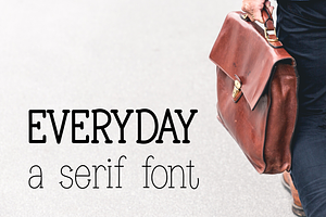 Everyday | a handwritten serif font