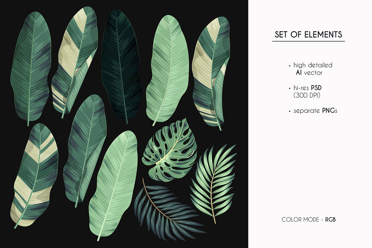 Jungle Foliage Pattern, a Pattern Graphic by GreyLilac (Photo 4 of 7)