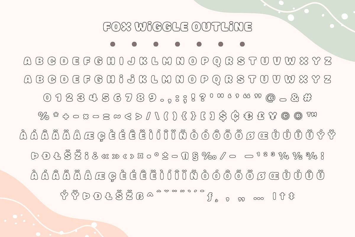 Fox Wiggle: 3 Font Styles, a Symbol Font by Fox7 By Rattana (Photo 10 of 12)