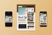 Brown Real Estate Flyer Set, a Flyer Template by Aiyari Graphic (Thumbnail 1 of 3)