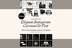 Elegant Instagram Set Canva, a Social Media Template by The Blog Creative