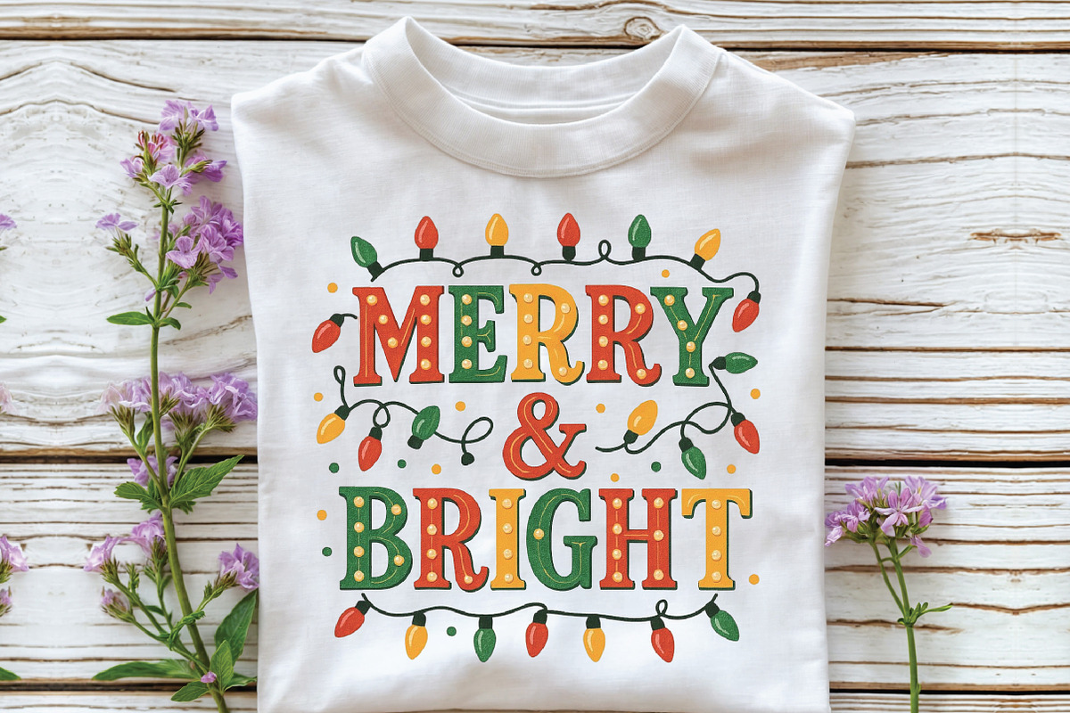 Merry and Bright PNG Christmas Light, an Illustration by CraftArtStudio (Photo 2 of 4)