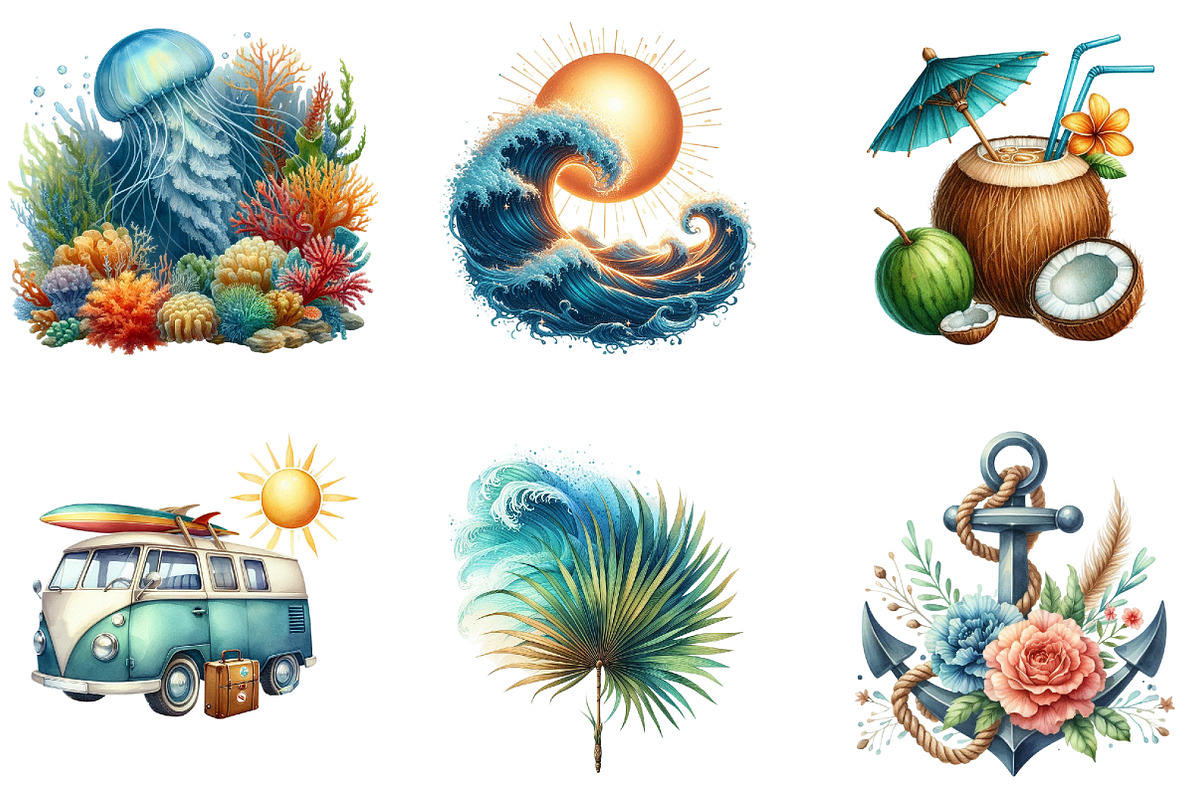 Summer Coastal Sublimation, an Illustration by DreamArtGraphic (Photo 3 of 5)