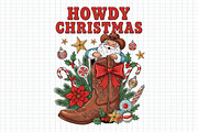 Howdy Christmas Cowboy Santa PNG, an Illustration by Craft Nest (Thumbnail 1 of 6)