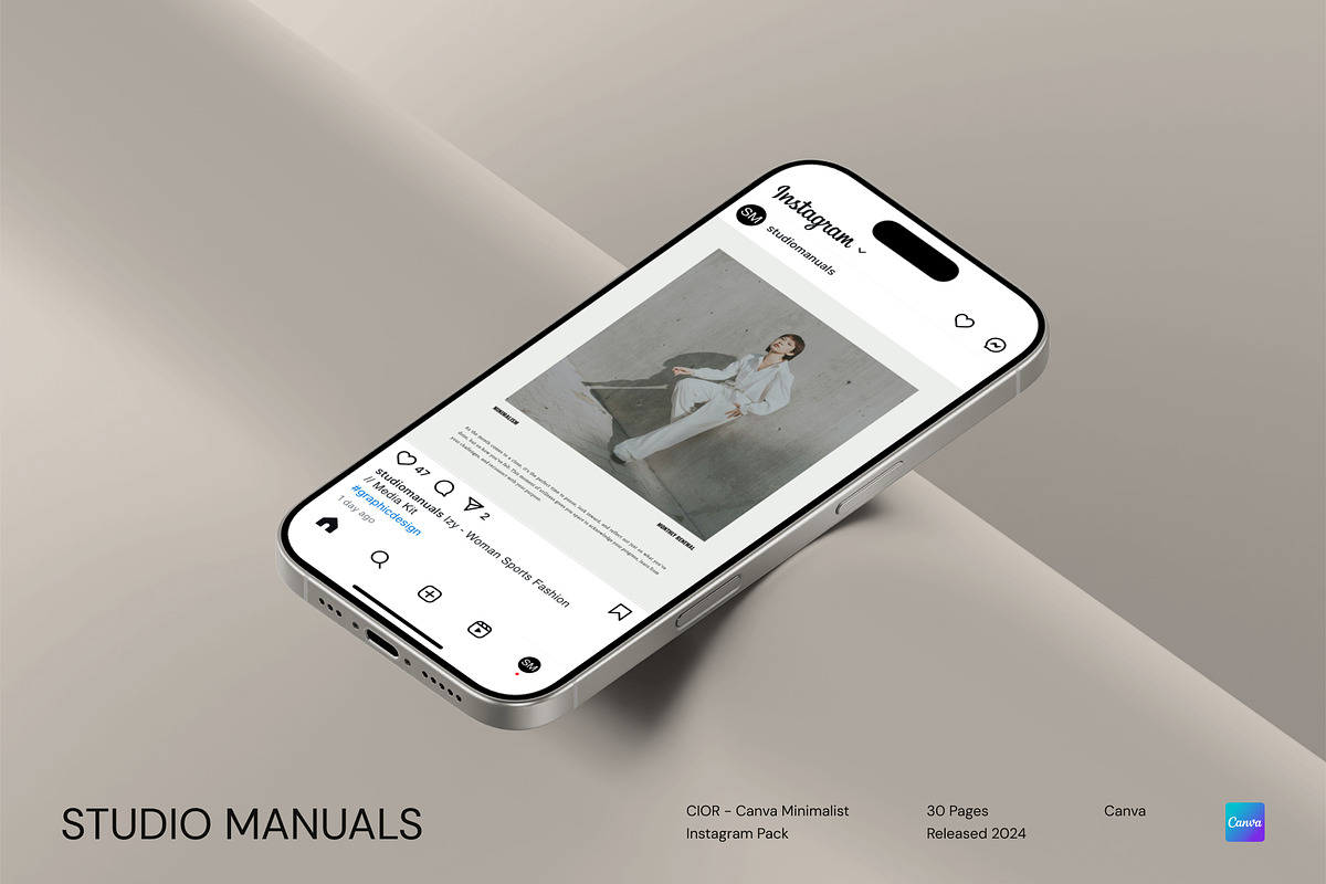 CIOR – Canva Minimalist Instagram, a Social Media Template by Studio Manuals (Photo 7 of 8)
