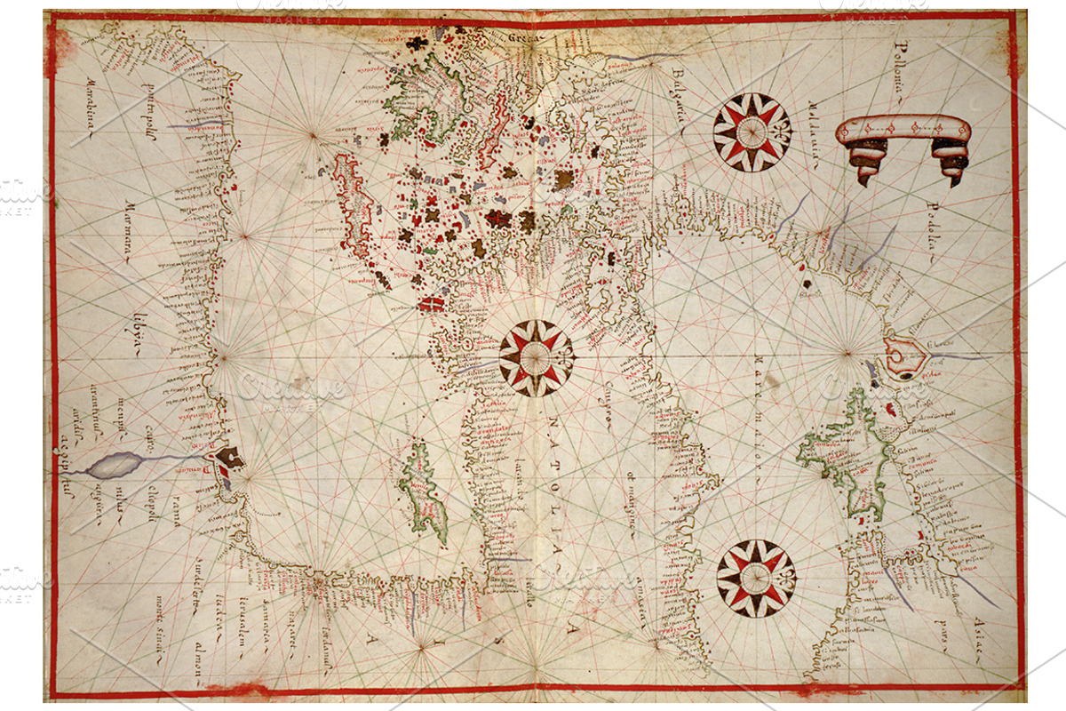 Antique Nautical Charts, a Texture Graphic by Blue Line Design (Photo 2 of 21)