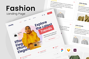 Clasify - Fashion Landing Page, a Landing Page Template by trabaskriya