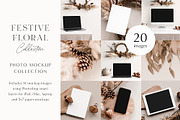 Festive Floral Photo Mockup Bundle, a Mac Mockup by Moyo Studio (Thumbnail 1 of 8)