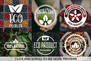 Eco and Natural Logo and Badges, a Branding & Logo Template by Lustra Frisk (Thumbnail 2 of 3)