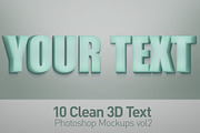 Clean 3D Photoshop Text Mockups Vol2, a Mockup by Creative Graphics (Thumbnail 10 of 10)