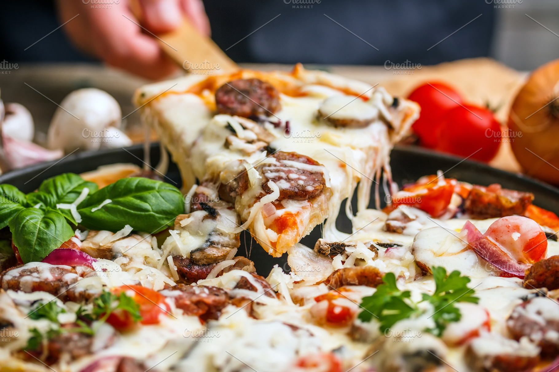 Homemade Sausage Pizza