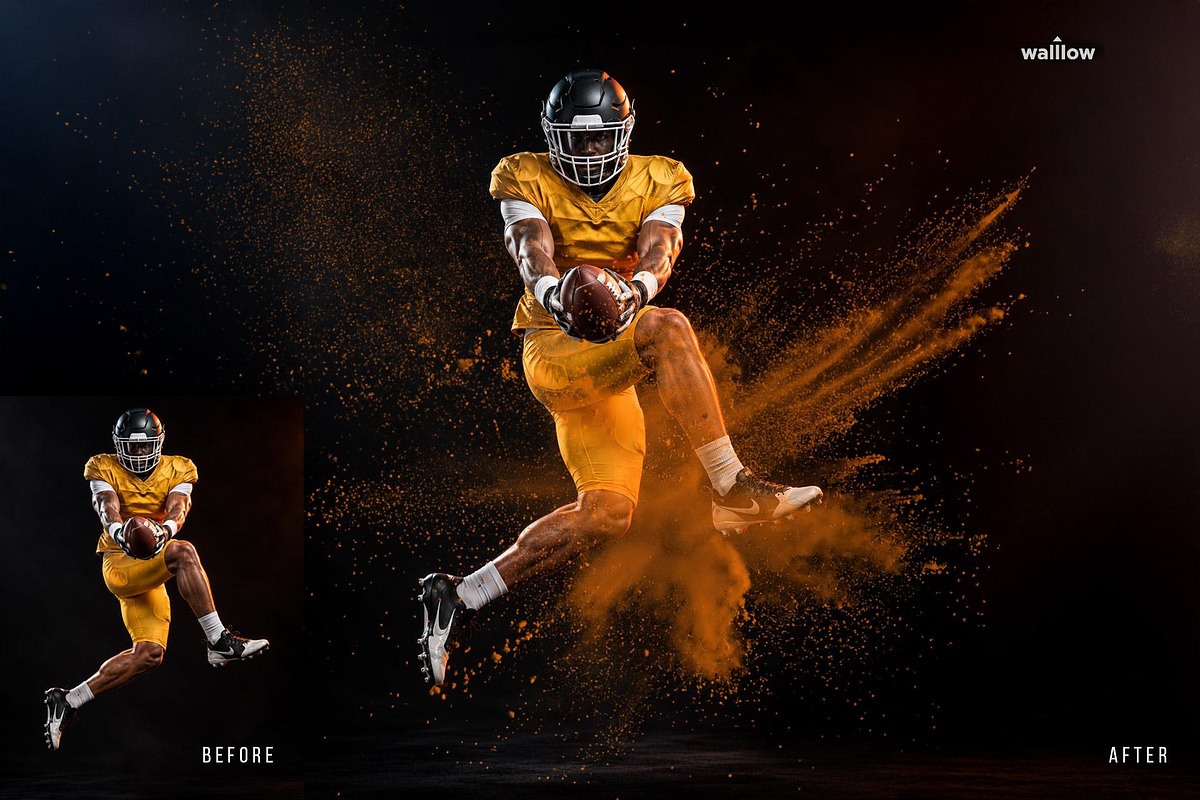 6 Powder Blast Photoshop Brushes ABR, a Brush Add-On by Walllow Creatives (Photo 2 of 4)