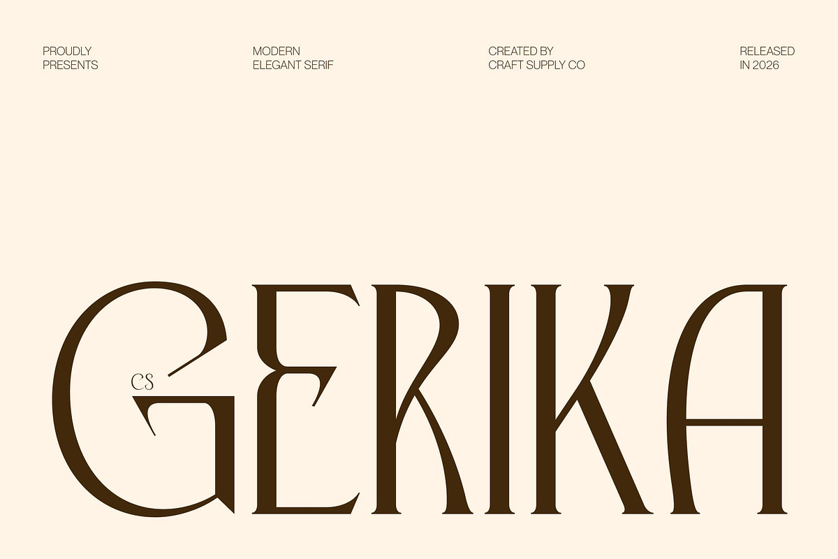 CS Gerika – Modern Serif Font, a Serif Font by Craft Supply Co. (Photo 1 of 8)