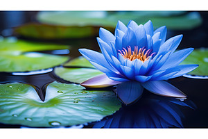 vibrant blue flower background ai, a Nature Photo by pikepicture