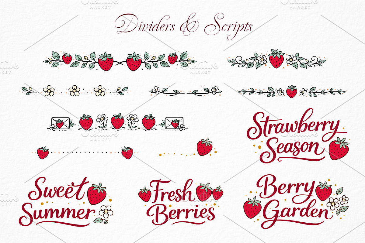 Strawberry Summer - Vector Clipart, an Object Graphic by Christine Krahl (Photo 4 of 6)