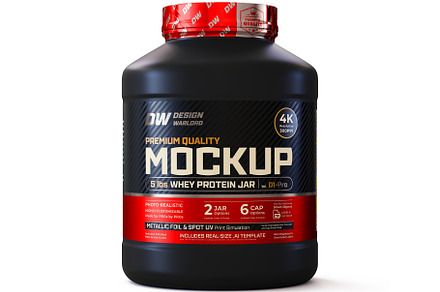 5 lbs Whey Protein Jar Mockup D1-Pro