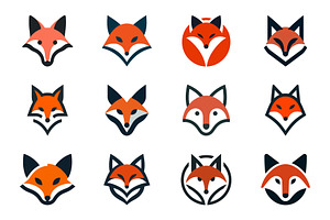 Geometric Fox Logo Collection, a Branding & Logo Template by Vectorium Studio