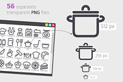 Cooking Line Icons Set, an Outline Icon by Voysla's Shop (Thumbnail 3 of 4)