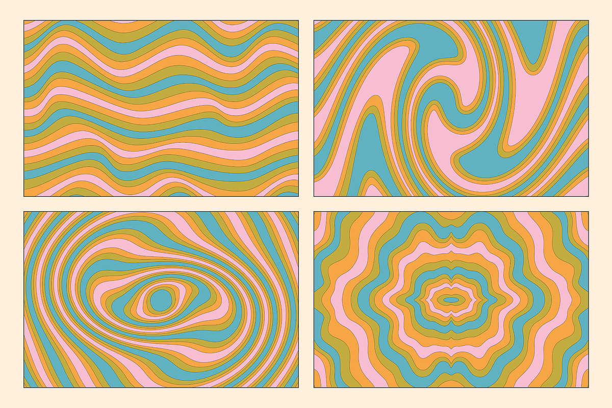 24 Groovy Psychedelic Backgrounds, a Background Graphic by Graphic Goods (Photo 10 of 15)