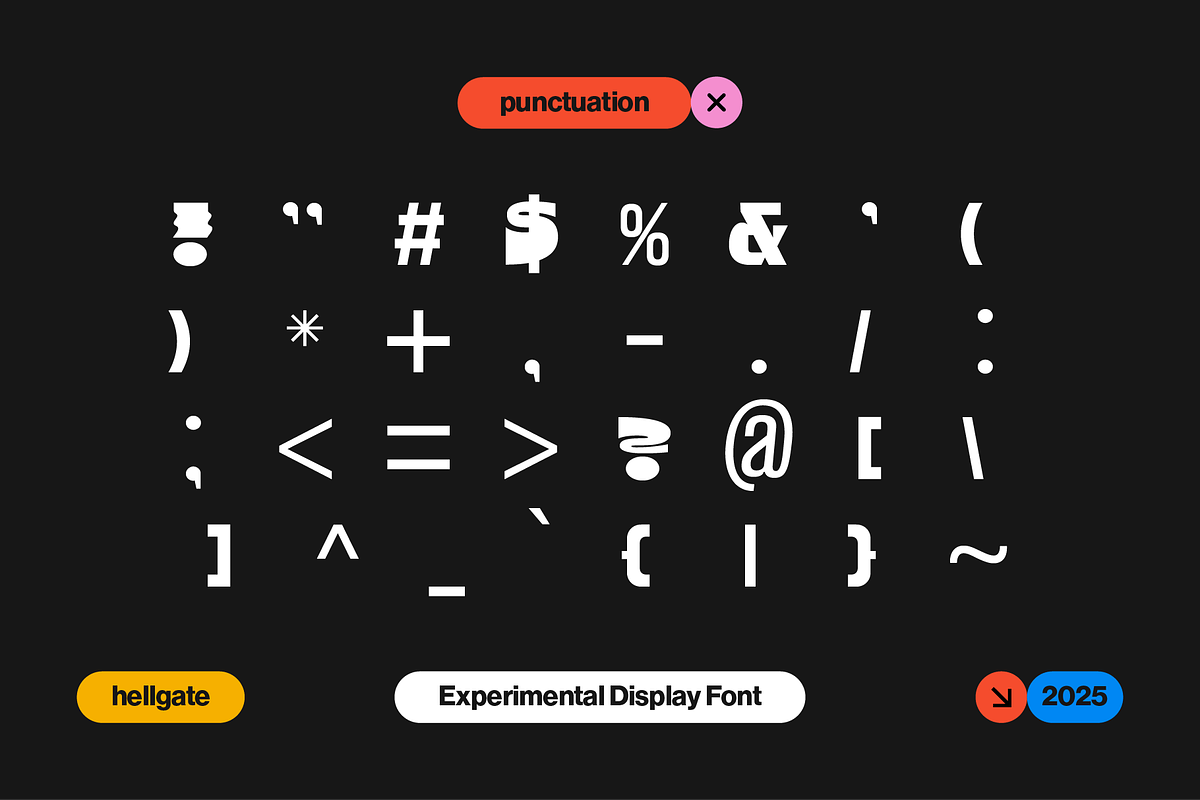 Shyim Experimental Display Font, a Symbol Font by GRVS Studio (Photo 3 of 6)