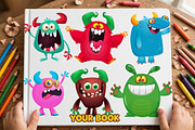 Cosmic Cuddlers - 6 Cute Monsters, a Seasonal Illustration by D R A W K M A N (Thumbnail 3 of 5)
