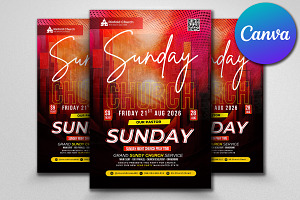 Elegant Church Flyer Canva Template, a Flyer Template by Psd Templates