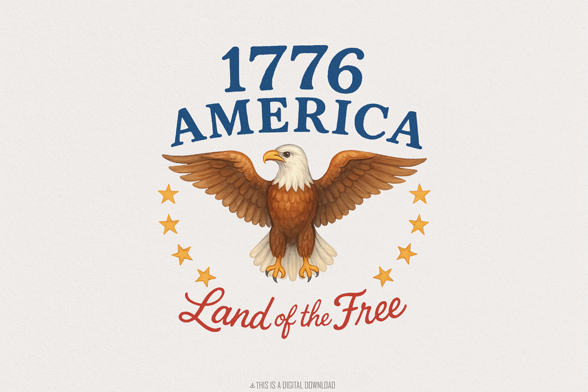 1776 America, Patriotic Design, 4th, an Illustration by SharpMarketplace (Photo 1 of 9)