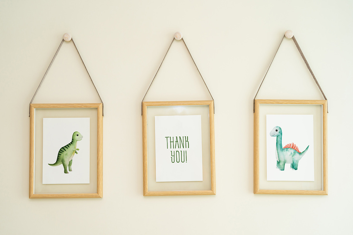 Cute dinosaurs|watercolor collection, an Animal Illustration by Navenzeles (Photo 12 of 12)