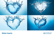Water Hearts. 23 images, a Food Illustration by Handmadefont (Thumbnail 9 of 10)