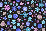 hand drawn groovy floral, a Pattern Graphic by AAN Seamless Shop (Thumbnail 1 of 3)
